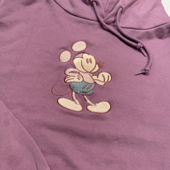 Disney | Mickey Mouse Genuine Mousewear Pullover Hoodie Plum Size Small - Picture 3 of 13